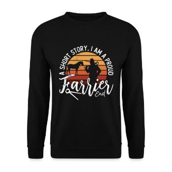 Farrier A Short Story I Am A Proud Metalworker - Unisex Sweatshirt - black - Front - Alina (178cm) & Michal (187cm)