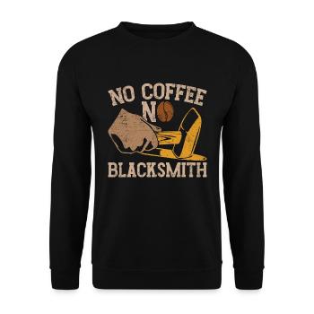 Blacksmithing No Coffee No Farrier Coffee Lover - Unisex Pullover - Schwarz - Vorne - Alina (178cm) & Michal (187cm)