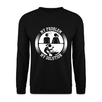 Forgeron Mon problème Ma mère de pictogramme Forger - Sweat-shirt Unisexe - noir - Devant - Alina (178cm) & Michal (187cm)