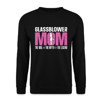 Glassblower Mom The Idol The Myth The Glassblowing - Unisex Sweatshirt - black - Front - Alina (178cm) & Michal (187cm)