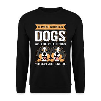 Bernese Mountain Dog Swiss Mountain Dog Gift - Unisex Sweatshirt - black - Front - Alina (178cm) & Michal (187cm)
