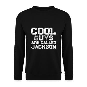 Les mecs cool s’appellent Jackson - Sweat-shirt Unisexe - noir - Devant - Alina (178cm) & Michal (187cm)