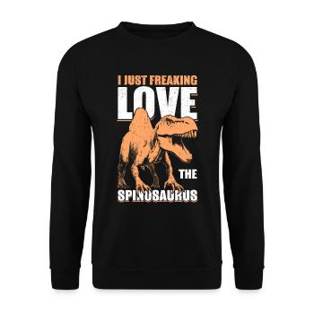 Spinosaurus Dinos dinosaure Dino cadeau - Sweat-shirt Unisexe - noir - Devant - Alina (178cm) & Michal (187cm)