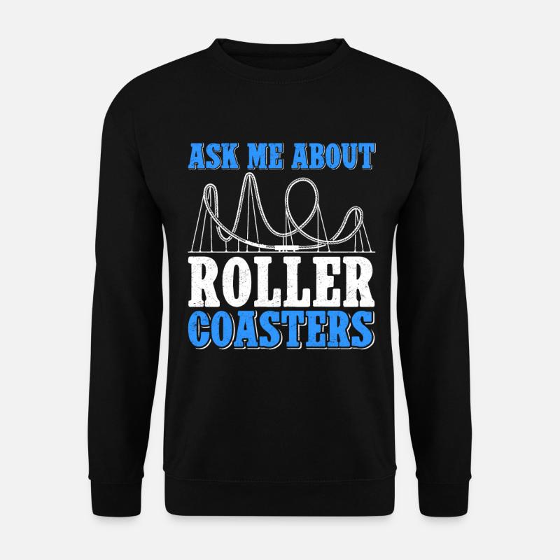 Achterbahn Rollercoaster Roller Coaster Geschenk - Unisex Pullover - Schwarz