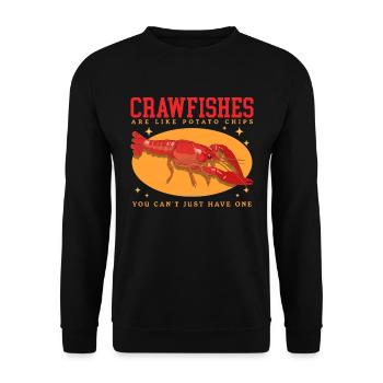 Flusskrebs Meeresfrüchte Edelkrebs Geschenk - Unisex Pullover - Schwarz - Vorne - Alina (178cm) & Michal (187cm)