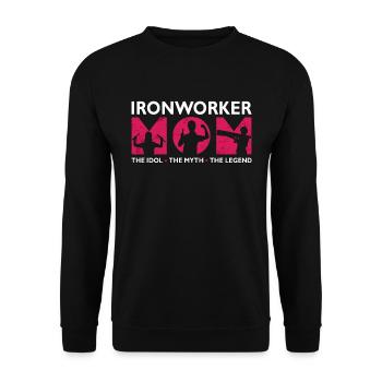 Ironworker Mom The Idol The Myth The Blacksmithing - Unisex Sweatshirt - black - Front - Alina (178cm) & Michal (187cm)