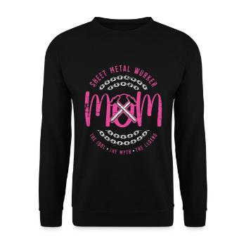 Sheet Metal Worker Mom The Idol The Fabricator - Unisex Sweatshirt - black - Front - Alina (178cm) & Michal (187cm)