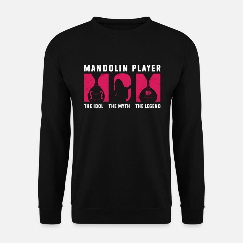 Mandolin Player Mom The Idol Musical Instrument - Unisex Pullover - Schwarz