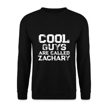 Cool guys are called Zachary - Unisex Sweatshirt - black - Front - Alina (178cm) & Michal (187cm)