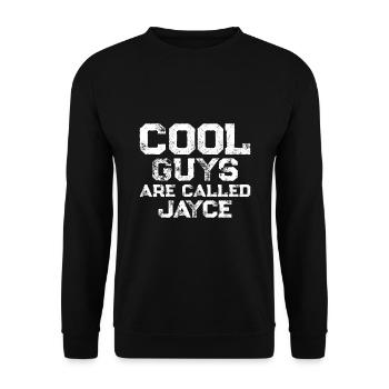 Les mecs cool s’appellent Jayce - Sweat-shirt Unisexe - noir - Devant - Alina (178cm) & Michal (187cm)