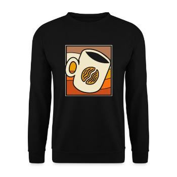 Coffee Cafe - Unisex Sweatshirt - black - Front - Alina (178cm) & Michal (187cm)