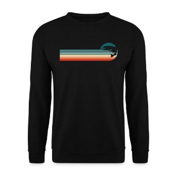 Angler Fishing - Unisex Sweatshirt - black - Front - Alina (178cm) & Michal (187cm)