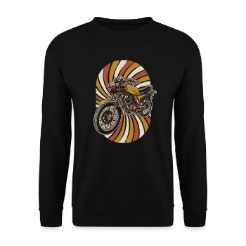 Moto Motard Motard - Sweat-shirt Unisexe - noir - Devant - Alina (178cm) & Michal (187cm)