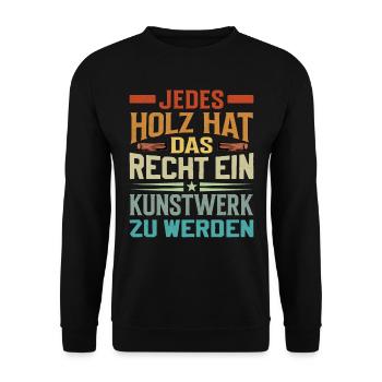 Carpenter Boat Builder Woodworking Saying - Unisex Sweatshirt - black - Front - Alina (178cm) & Michal (187cm)