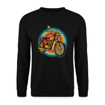 Moto Motard Motard - Sweat-shirt Unisexe - noir - Devant - Alina (178cm) & Michal (187cm)