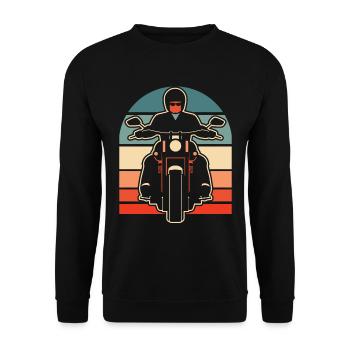 Moto Motard Motard - Sweat-shirt Unisexe - noir - Devant - Alina (178cm) & Michal (187cm)