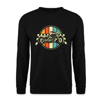 Moto Motard Motard - Sweat-shirt Unisexe - noir - Devant - Alina (178cm) & Michal (187cm)