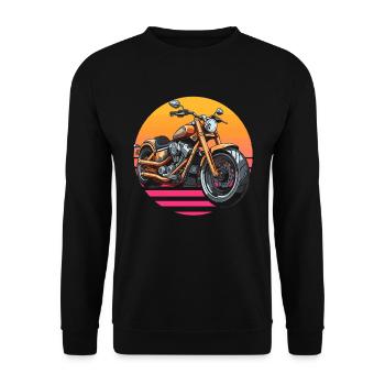 Motorrad Biker Motorbike - Unisex Pullover - Schwarz - Vorne - Alina (178cm) & Michal (187cm)