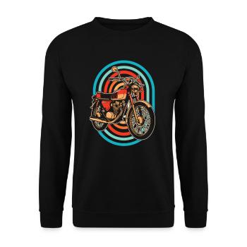 Moto Motard Motard - Sweat-shirt Unisexe - noir - Devant - Alina (178cm) & Michal (187cm)