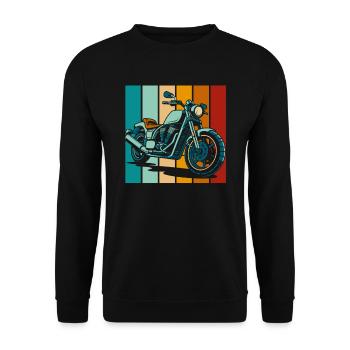 Motorrad Biker Motorbike - Unisex Pullover - Schwarz - Vorne - Alina (178cm) & Michal (187cm)