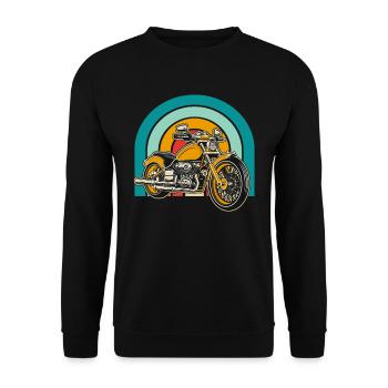 Motorrad Biker Motorbike - Unisex Pullover - Schwarz - Vorne - Alina (178cm) & Michal (187cm)