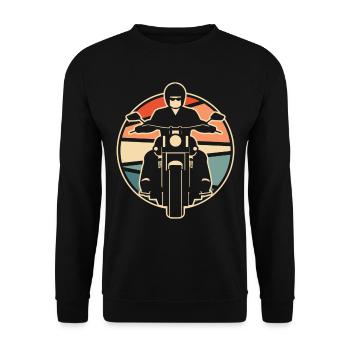 Moto Motard Motard - Sweat-shirt Unisexe - noir - Devant - Alina (178cm) & Michal (187cm)