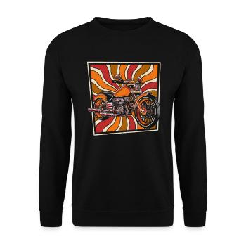 Moto Motard Motard - Sweat-shirt Unisexe - noir - Devant - Alina (178cm) & Michal (187cm)