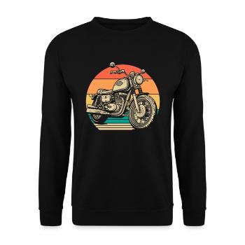 Moto Motard Motard - Sweat-shirt Unisexe - noir - Devant - Alina (178cm) & Michal (187cm)