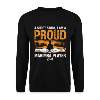 Marimba Player A Short Story I Am A Marimba Lover - Unisex Pullover - Schwarz - Vorne - Alina (178cm) & Michal (187cm)