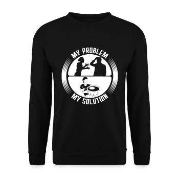 Djembe Player My Problem My Pictogram Dad Mom - Unisex Sweatshirt - black - Front - Alina (178cm) & Michal (187cm)