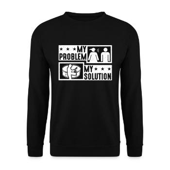 Snare Drum Player My Problem My Pictogram Dad Mom - Unisex Sweatshirt - black - Front - Alina (178cm) & Michal (187cm)