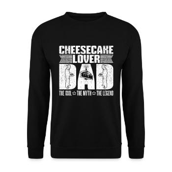 Cheesecake Lover Dad The Idol The Myth Sweet Food - Unisex Pullover - Schwarz - Vorne - Alina (178cm) & Michal (187cm)