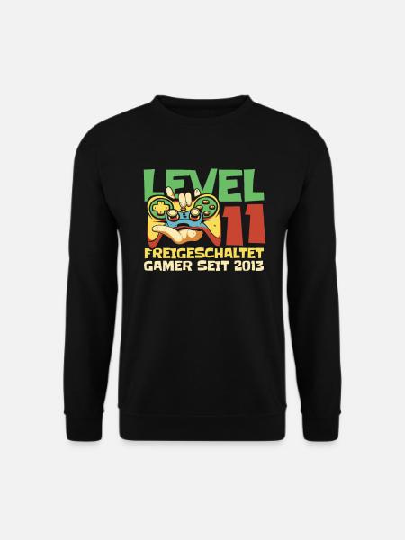 Gaming 11. Geburtstag 11 Jahre Gamer - Unisex Pullover - Schwarz