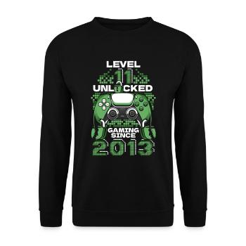 Jeux 11e anniversaire 11 ans de jeu - Sweat-shirt Unisexe - noir - Devant - Alina (178cm) & Michal (187cm)