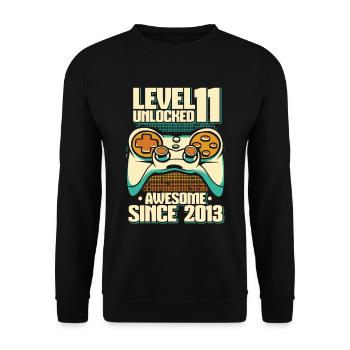 Jeux 11e anniversaire 11 ans de jeu - Sweat-shirt Unisexe - noir - Devant - Alina (178cm) & Michal (187cm)