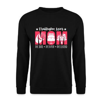Gâteaux aux fruits Amant Maman L’Idole Le Mythe Gâteau aux Fruits - Sweat-shirt Unisexe - noir - Devant - Alina (178cm) & Michal (187cm)