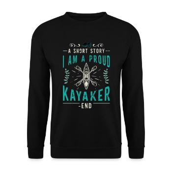 Kayaker A Short Story I Am A Proud Kayaking Lover - Unisex Pullover - Schwarz - Vorne - Alina (178cm) & Michal (187cm)