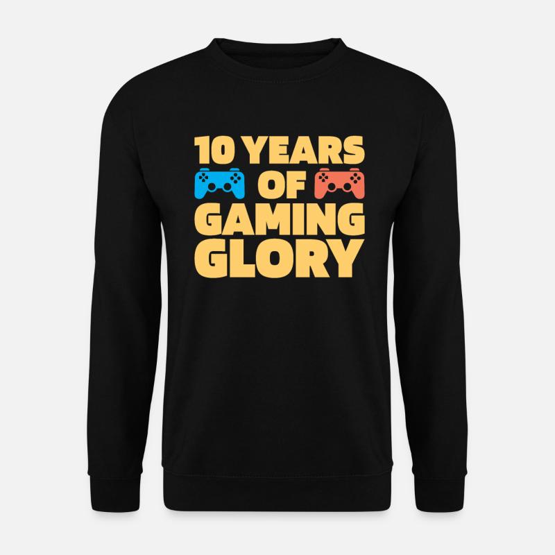 Gaming 10. Geburtstag 10 Jahre Gamer - Unisex Pullover - Schwarz