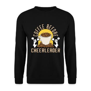 Pom-pom girl café avant les acrobaties amateur de café - Sweat-shirt Unisexe - noir - Devant - Alina (178cm) & Michal (187cm)