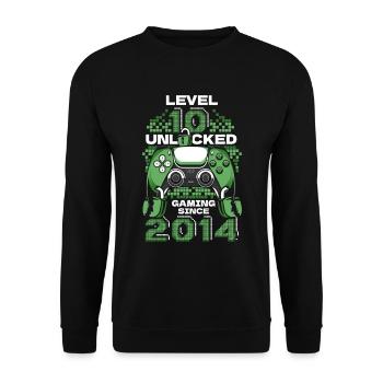 Gaming 10e anniversaire 10 ans Gamer - Sweat-shirt Unisexe - noir - Devant - Alina (178cm) & Michal (187cm)