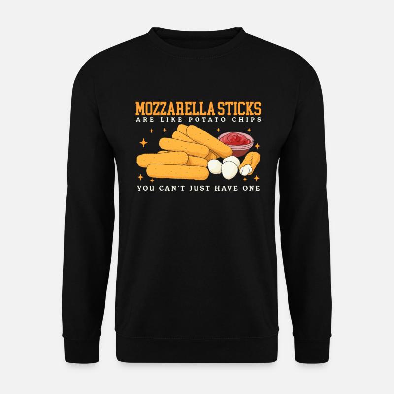 Mozzarella Sticks | Mozzarella-Sticks Geschenk - Unisex Pullover - Schwarz