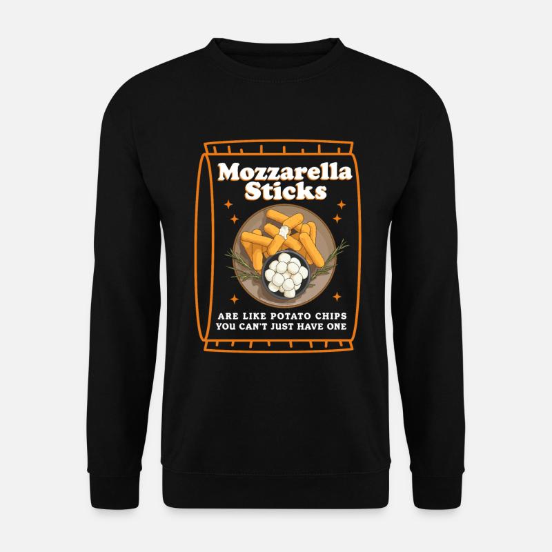 Mozzarella-Sticks Mozzarella Sticks Geschenk - Unisex Pullover - Schwarz