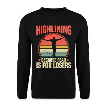 Souligner parce que la peur est pour les perdants - Sweat-shirt Unisexe - noir - Devant - Alina (178cm) & Michal (187cm)