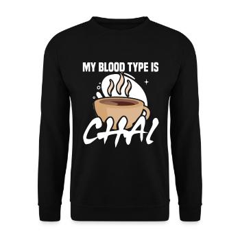 Mon groupe sanguin est chai - Sweat-shirt Unisexe - noir - Devant - Alina (178cm) & Michal (187cm)