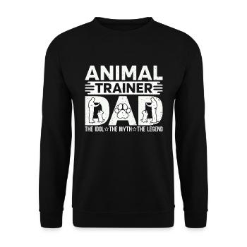 Animal Trainer Dad The Idol The Myth The Zookeeper - Unisex Sweatshirt - black - Front - Alina (178cm) & Michal (187cm)