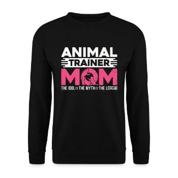 Animal Trainer Mom The Idol The Myth Dog Trainer - Unisex Sweatshirt - black - Front - Alina (178cm) & Michal (187cm)