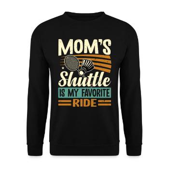 BADMINTON Moms Shuttle - Kids Shuttle - Unisex Sweatshirt - black - Front - Alina (178cm) & Michal (187cm)
