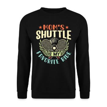 BADMINTON Moms Shuttle - Kids Shuttle - Unisex Sweatshirt - black - Front - Alina (178cm) & Michal (187cm)