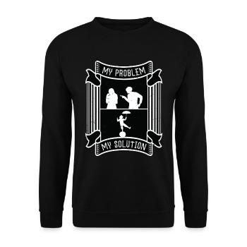 Circus Clown My Problem My Pictogram Mom Clowning - Unisex Sweatshirt - black - Front - Alina (178cm) & Michal (187cm)