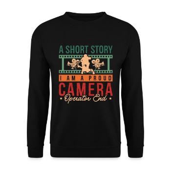 Cadreur Une histoire courte Je suis producteur vidéo - Sweat-shirt Unisexe - noir - Devant - Alina (178cm) & Michal (187cm)